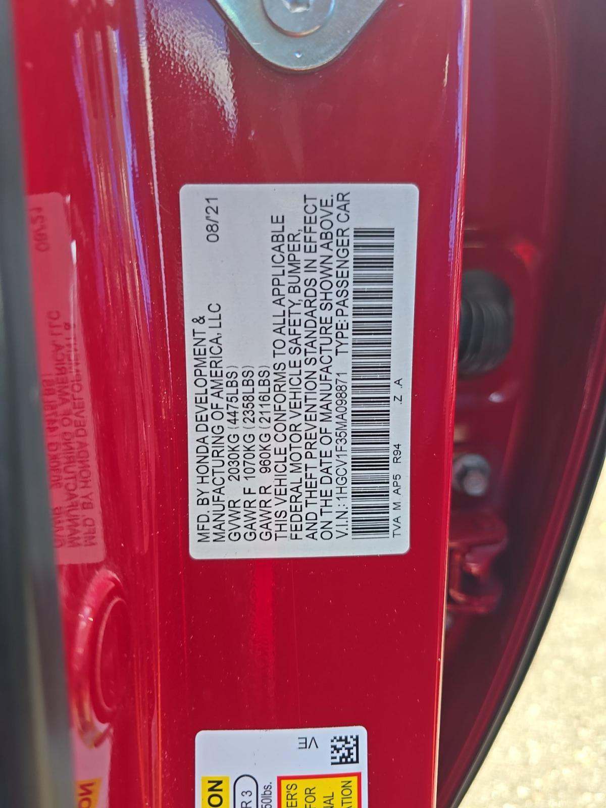 2021 Honda Accord Sport FWD