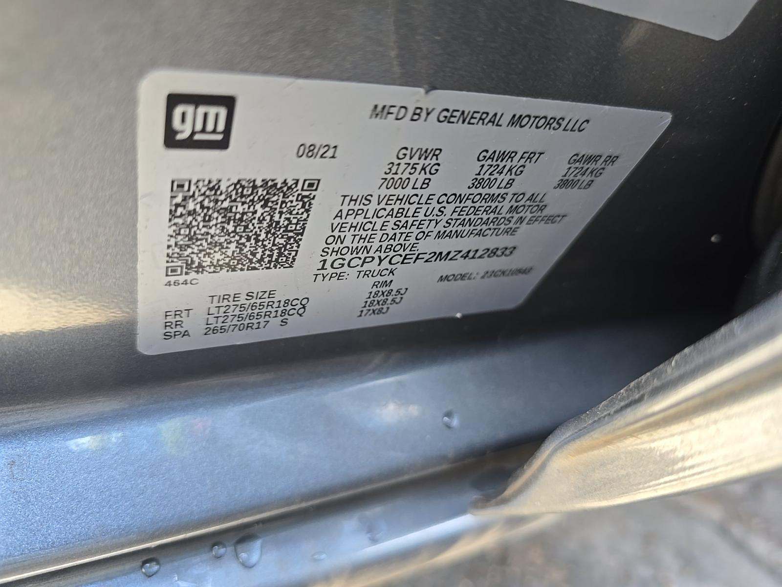 2021 Chevrolet Silverado 1500 Custom Trail Boss AWD