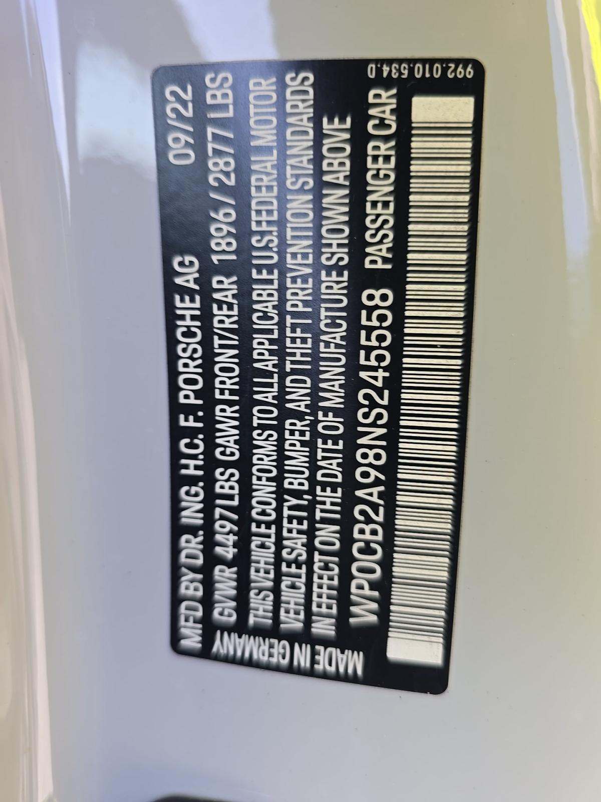 2022 Porsche 911 Carrera GTS RWD