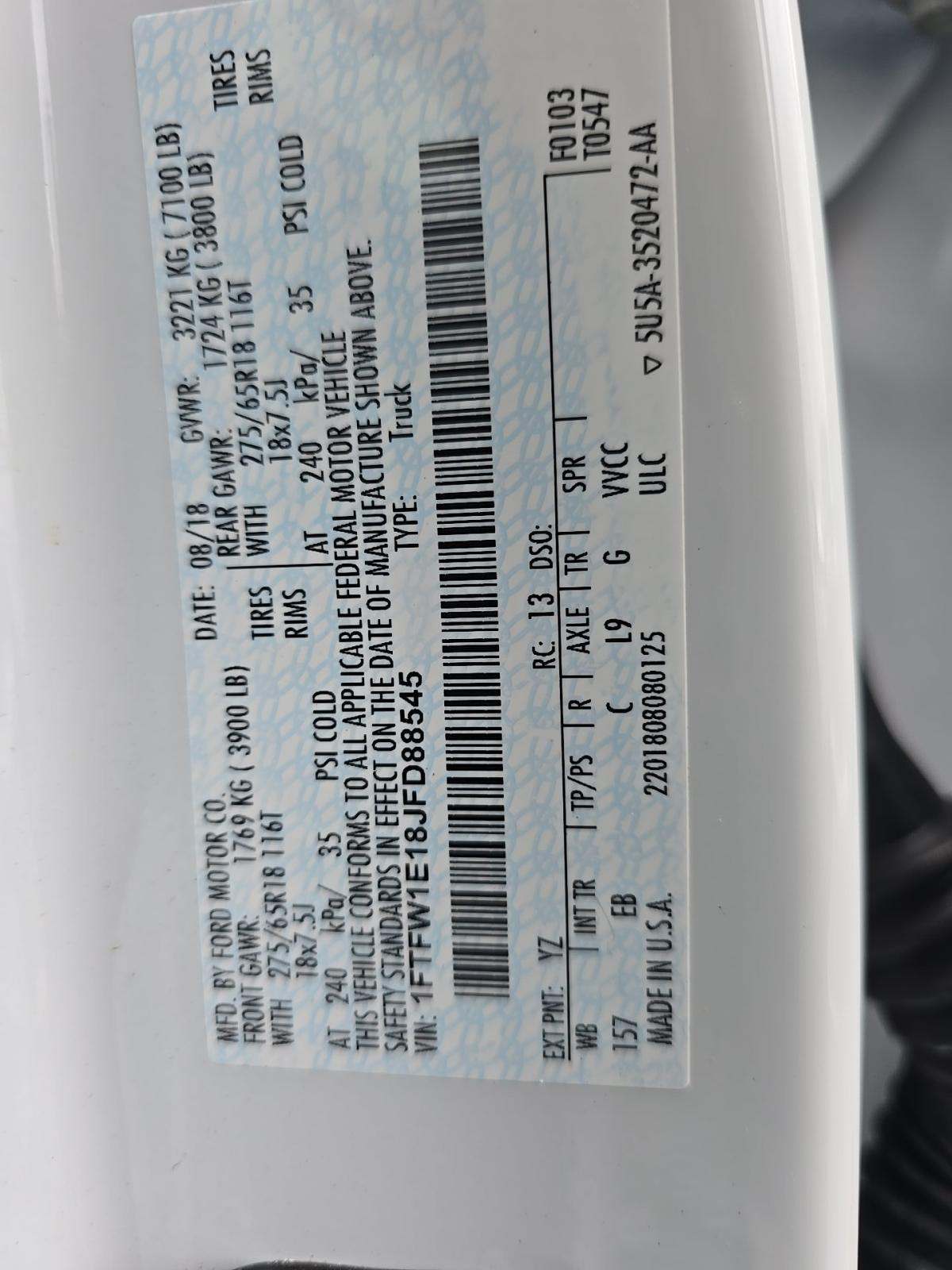 2018 Ford F-150 Lariat AWD