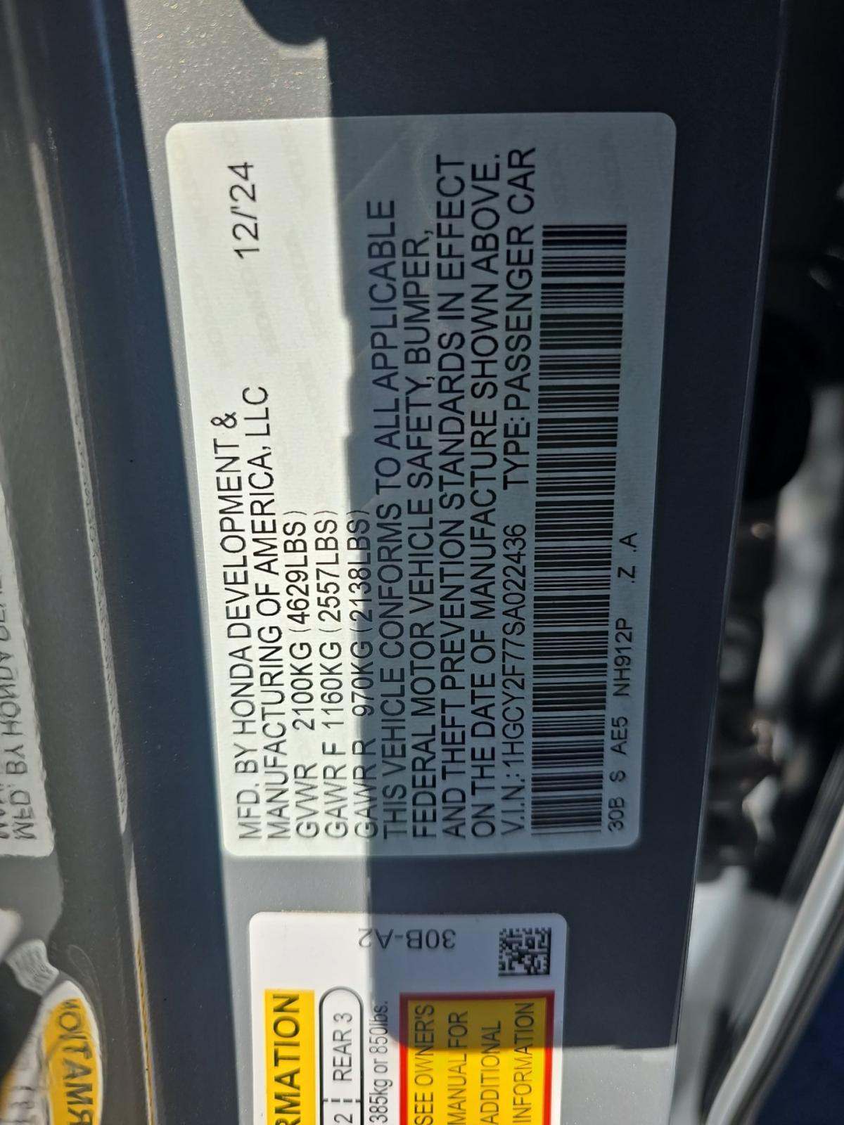 2025 Honda Accord Hybrid Sport-L FWD