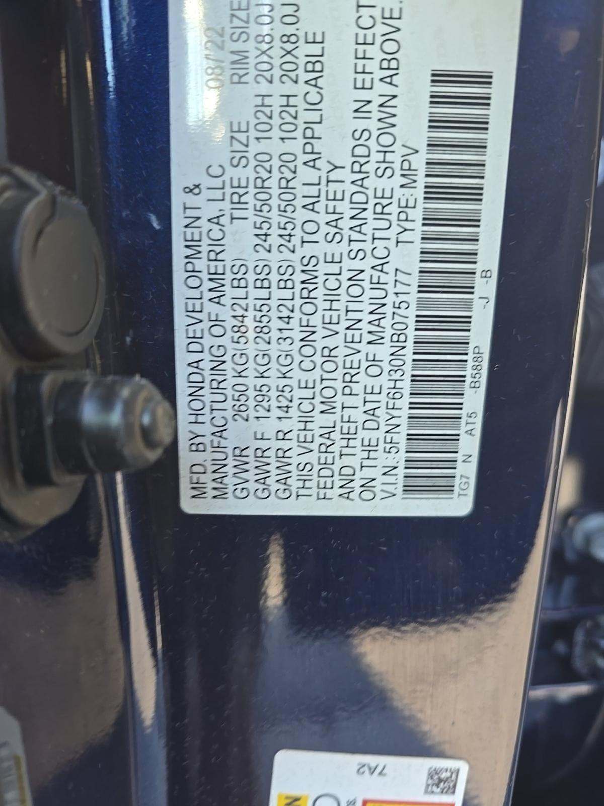 2022 Honda Pilot Sport AWD