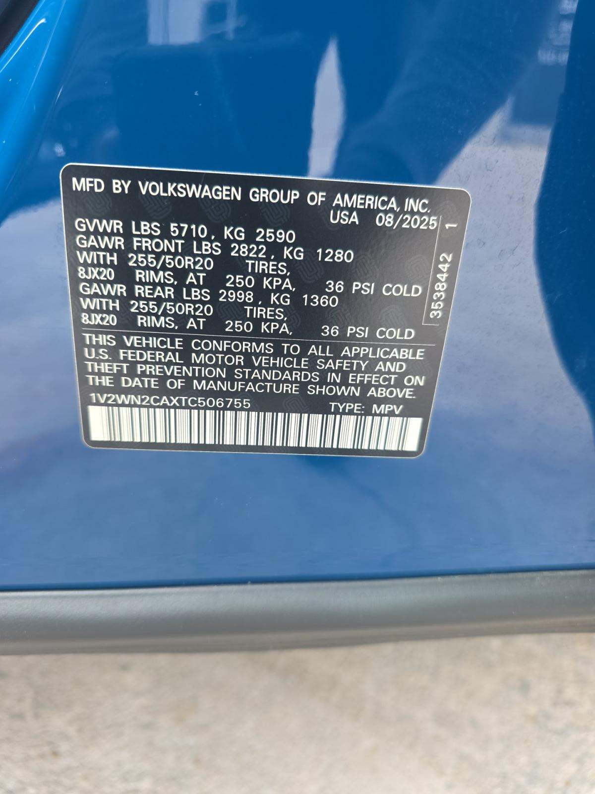 2026 Volkswagen Atlas 2.0T SE FWD