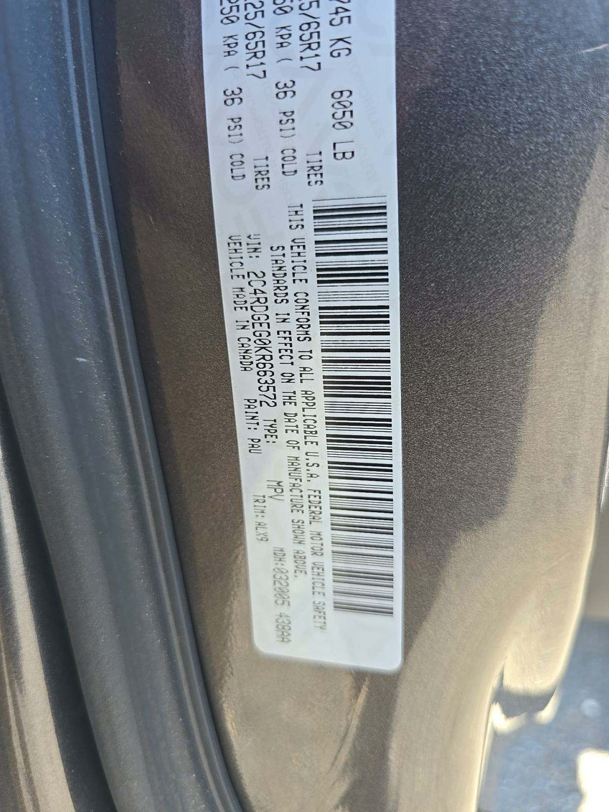 2019 Dodge Grand Caravan GT FWD