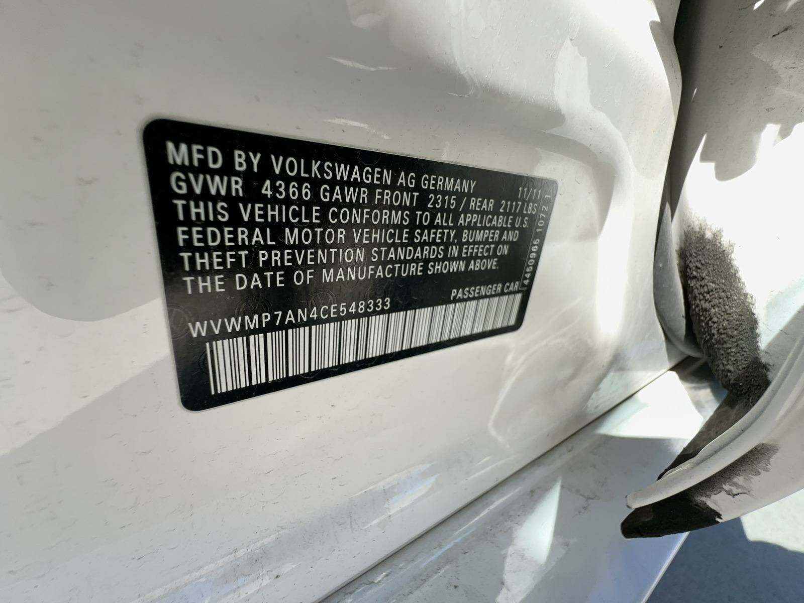 2012 Volkswagen CC R-Line PZEV FWD