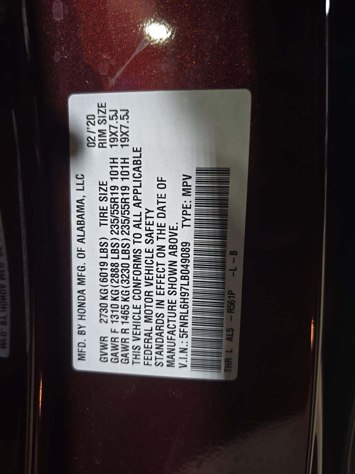 2020 Honda Odyssey Elite FWD