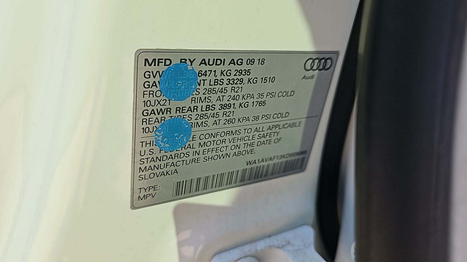 2019 Audi Q8 Premium AWD