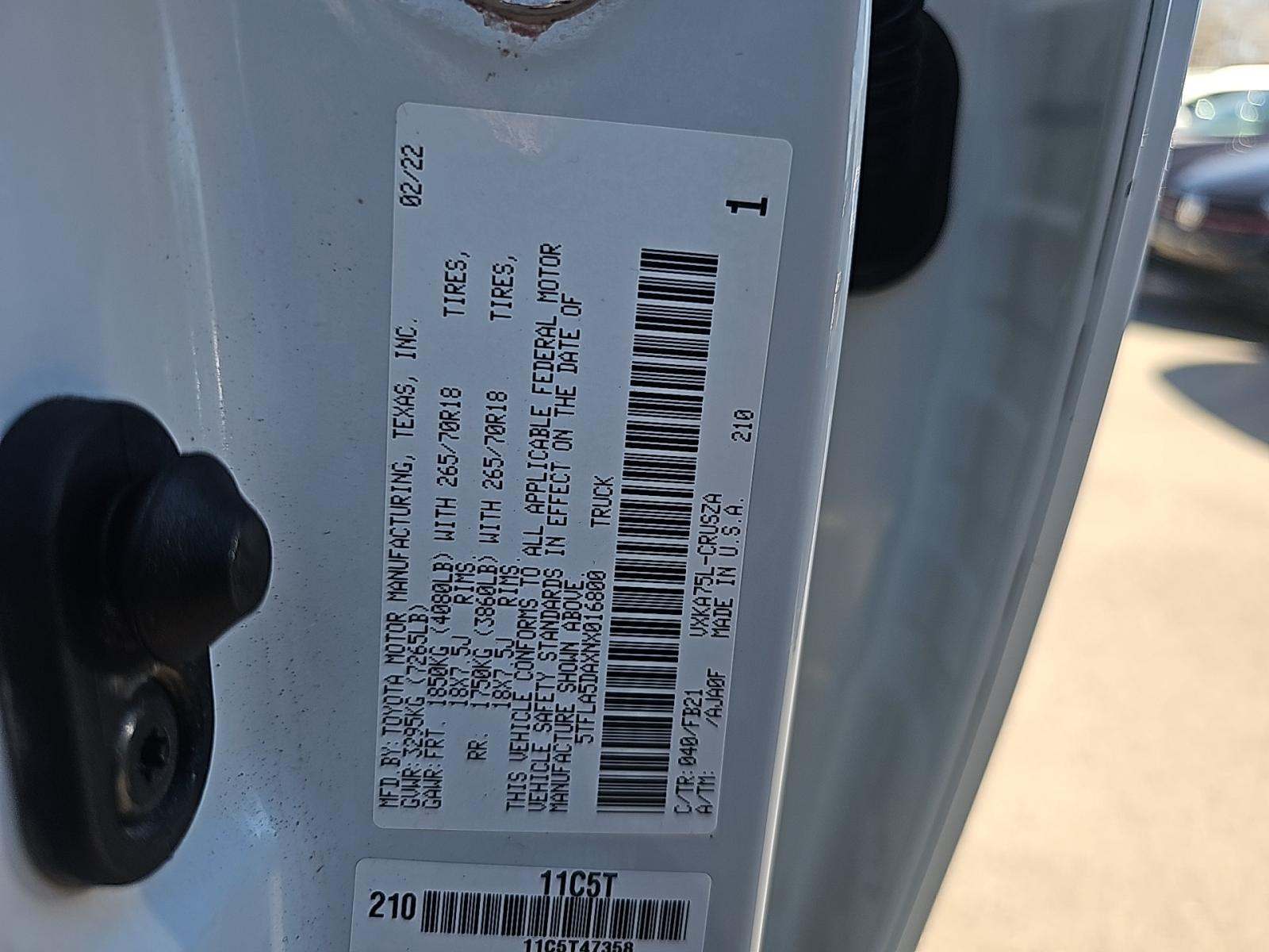 2022 Toyota Tundra SR5 AWD