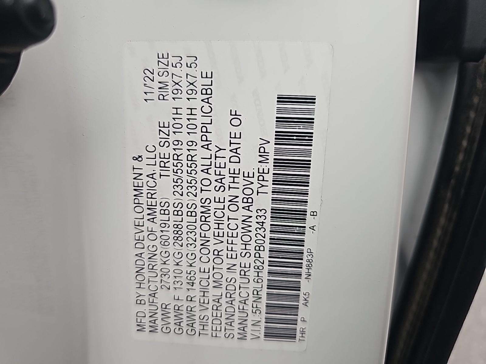 2023 Honda Odyssey Touring FWD