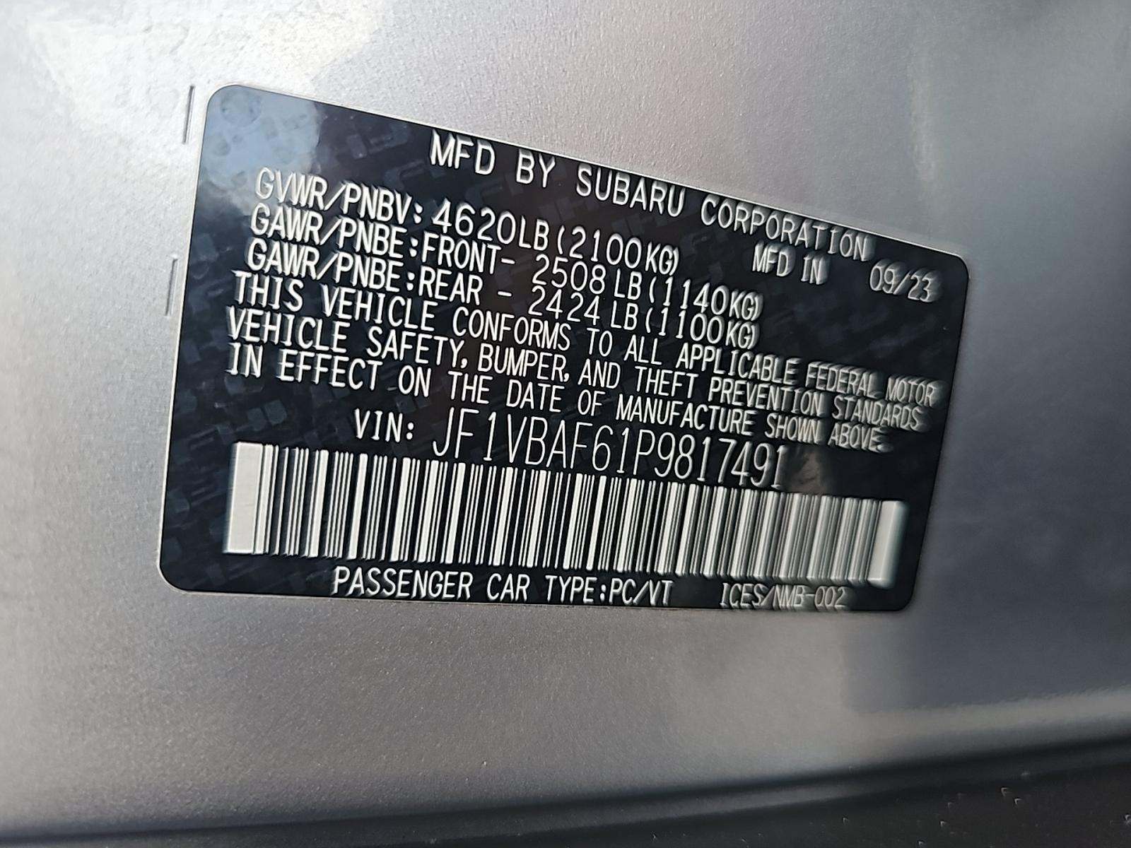 2023 Subaru WRX Premium AWD