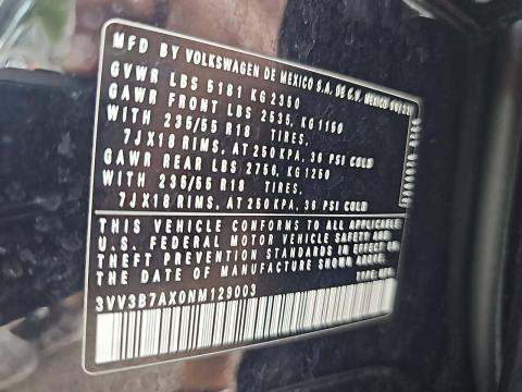 2022 Volkswagen Tiguan 2.0T SE FWD