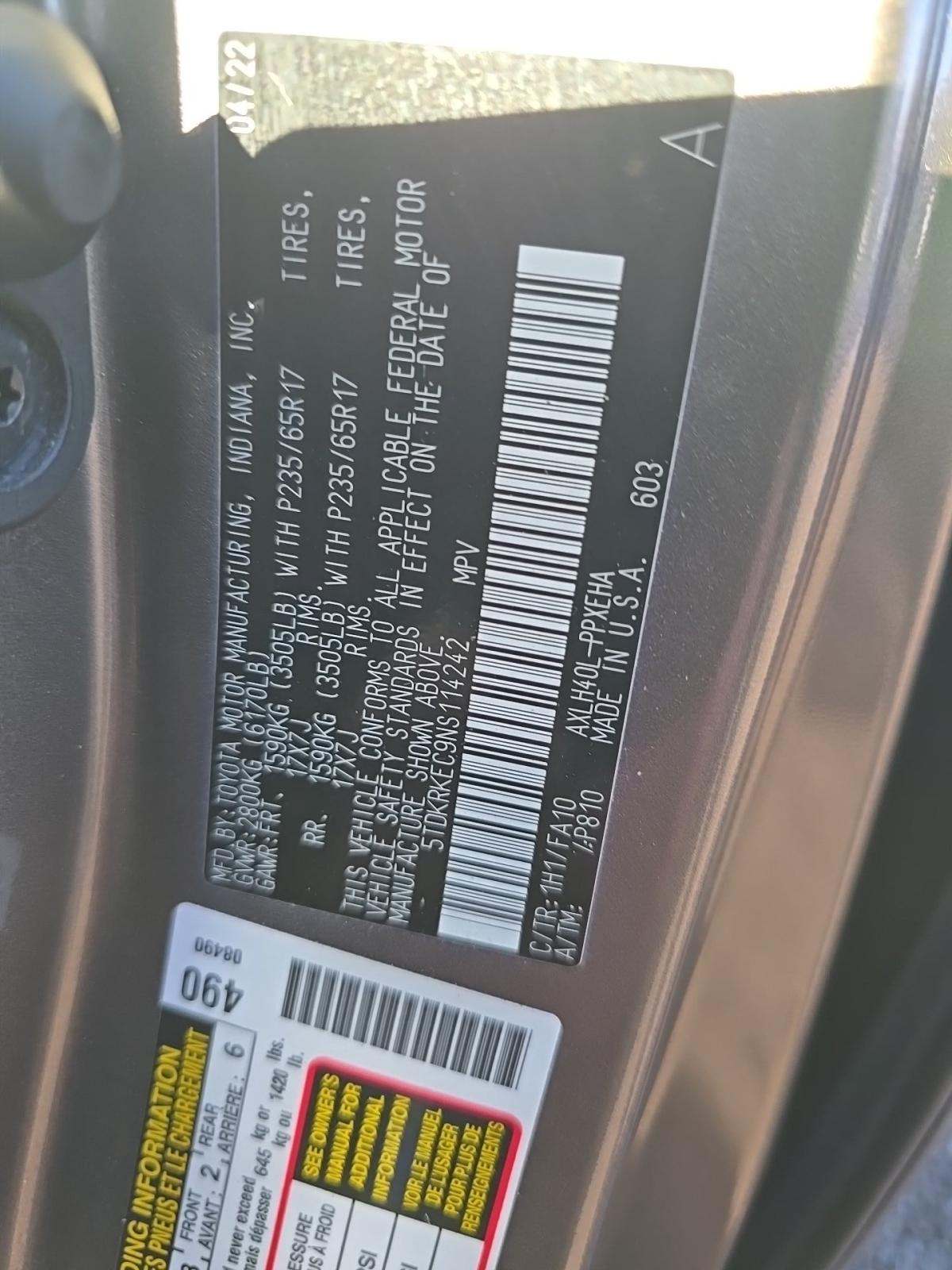 2022 Toyota Sienna LE FWD