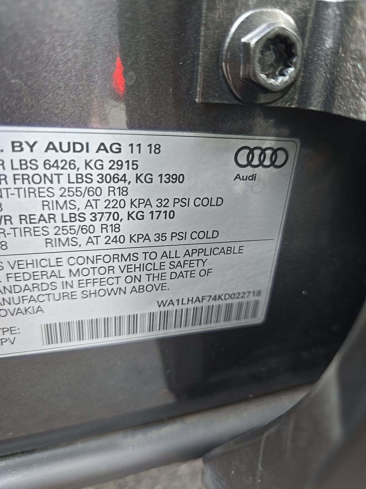 2019 Audi Q7 2.0T Premium Plus AWD