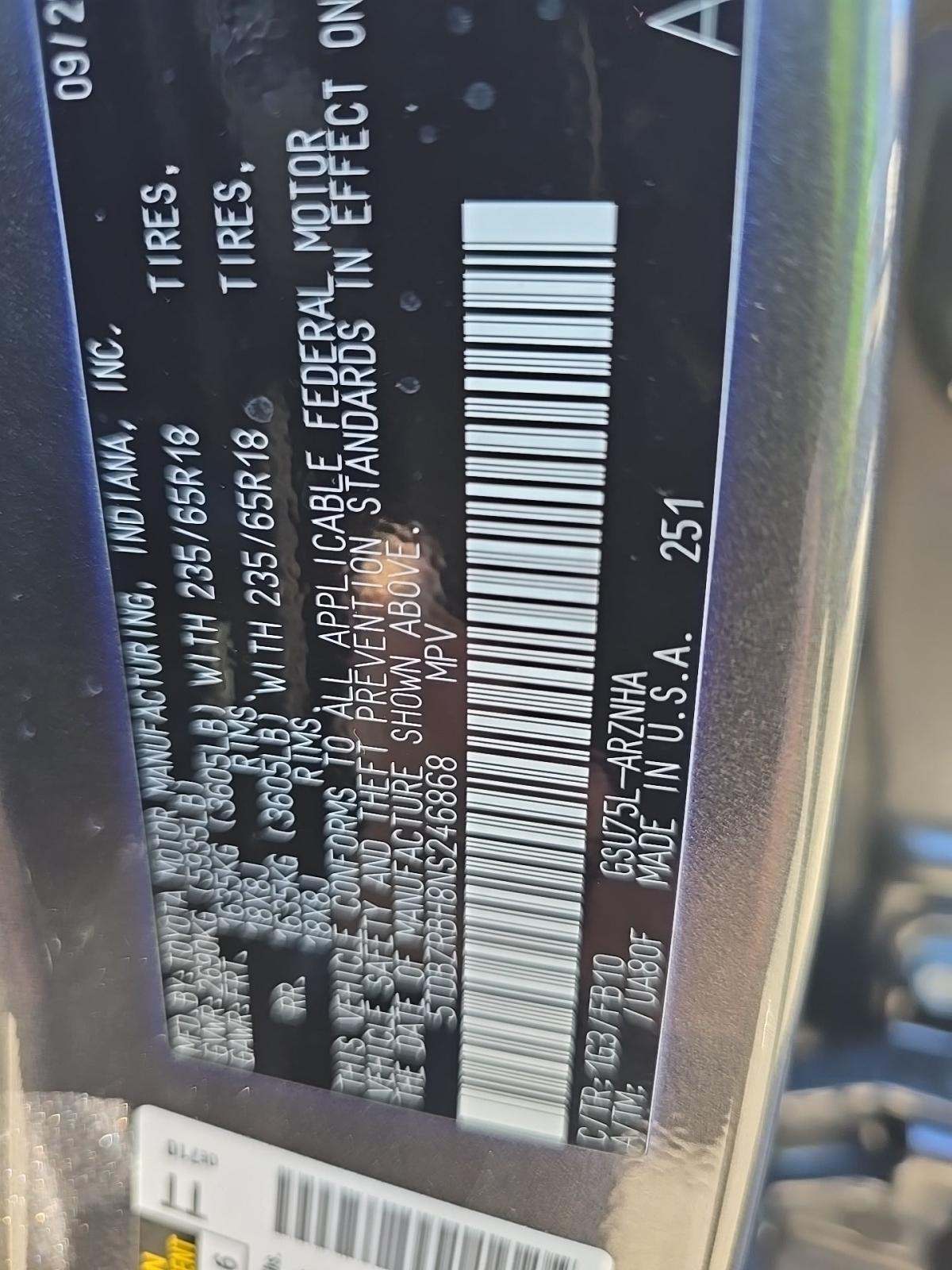 2022 Toyota Highlander LE AWD