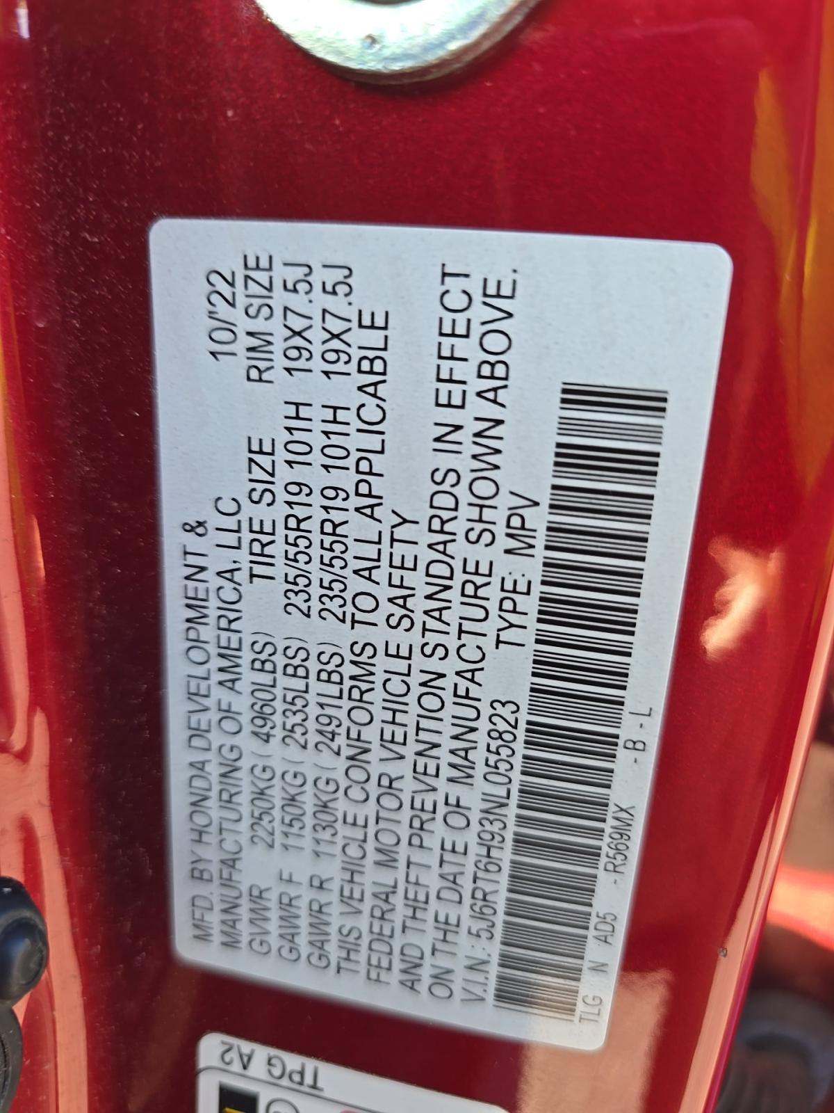 2022 Honda CR-V Hybrid Touring AWD