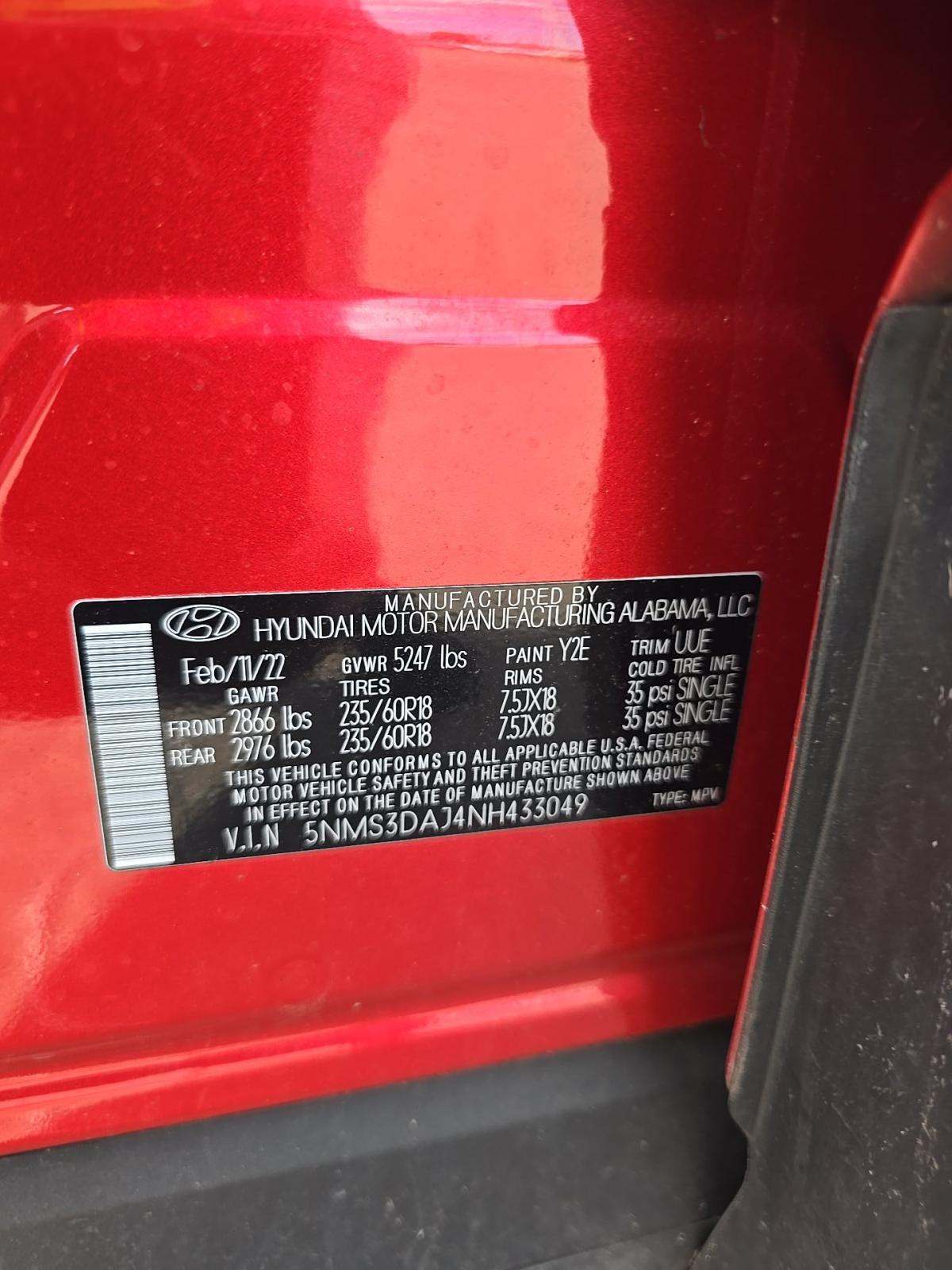 2022 Hyundai Santa Fe SEL AWD