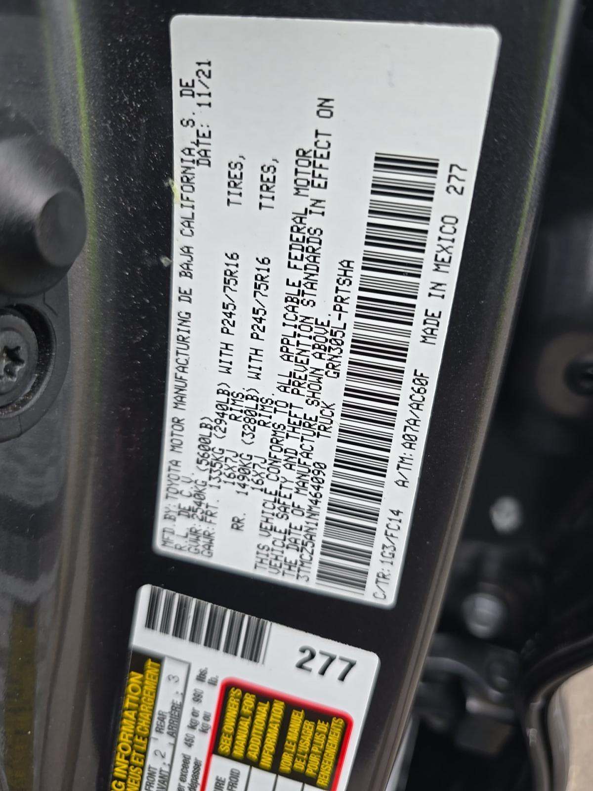 2022 Toyota Tacoma SR5 AWD