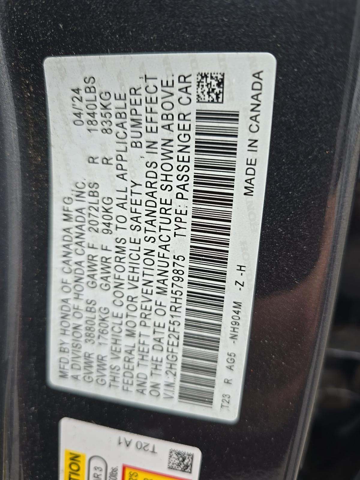 2024 Honda Civic Sport FWD