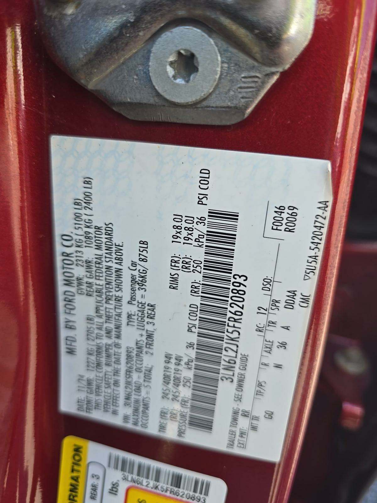 2015 Lincoln MKZ Base AWD