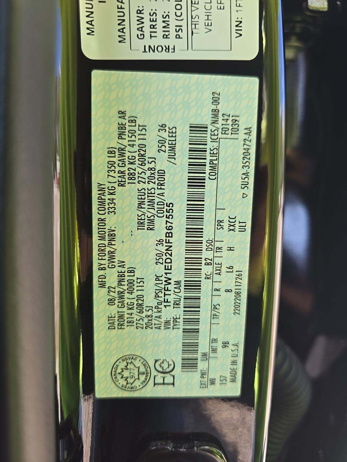 2022 Ford F-150 Hybrid Platinum AWD