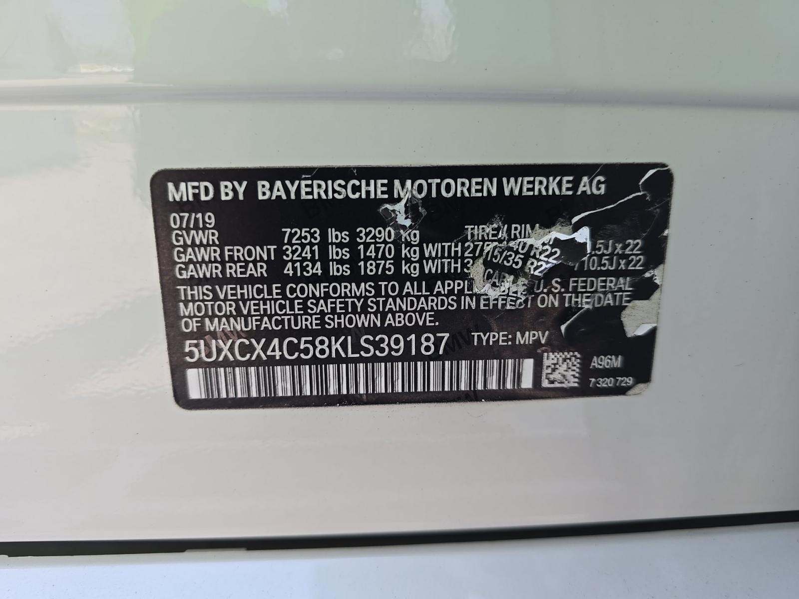 2019 BMW X7 xDrive50i AWD