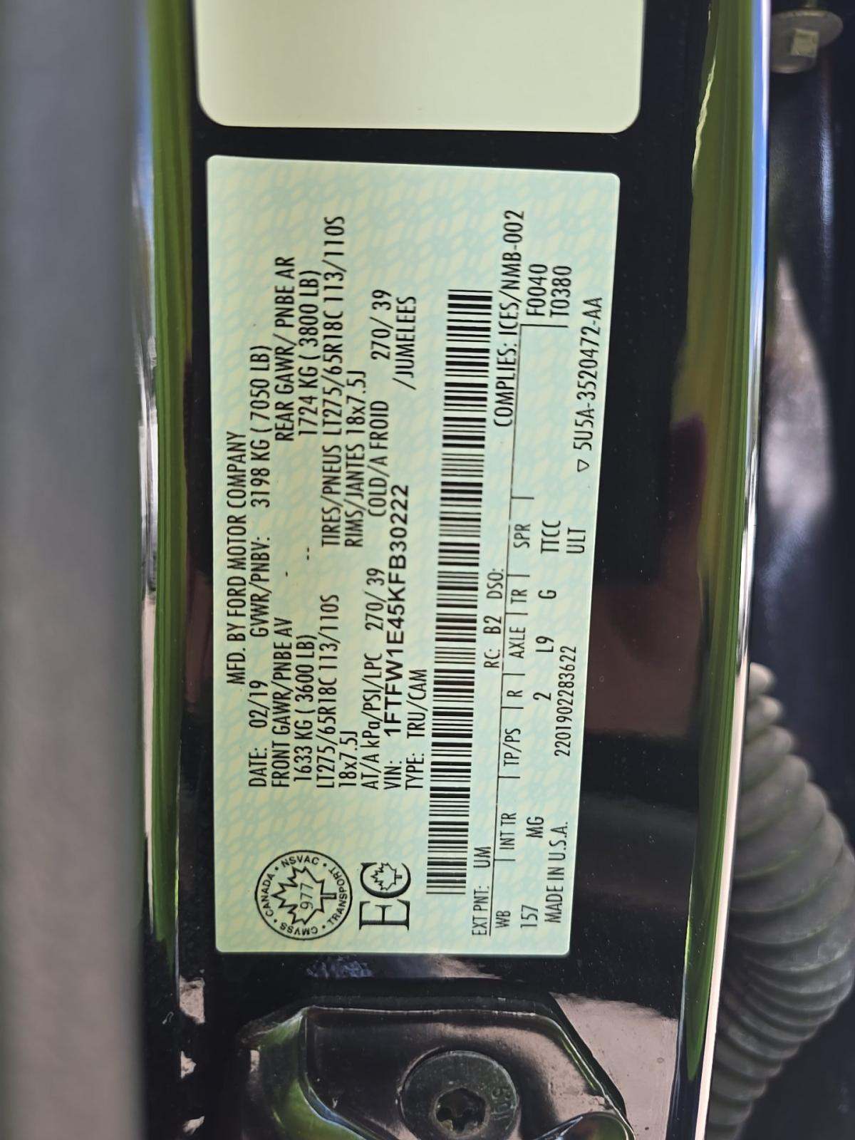 2019 Ford F-150 XLT AWD