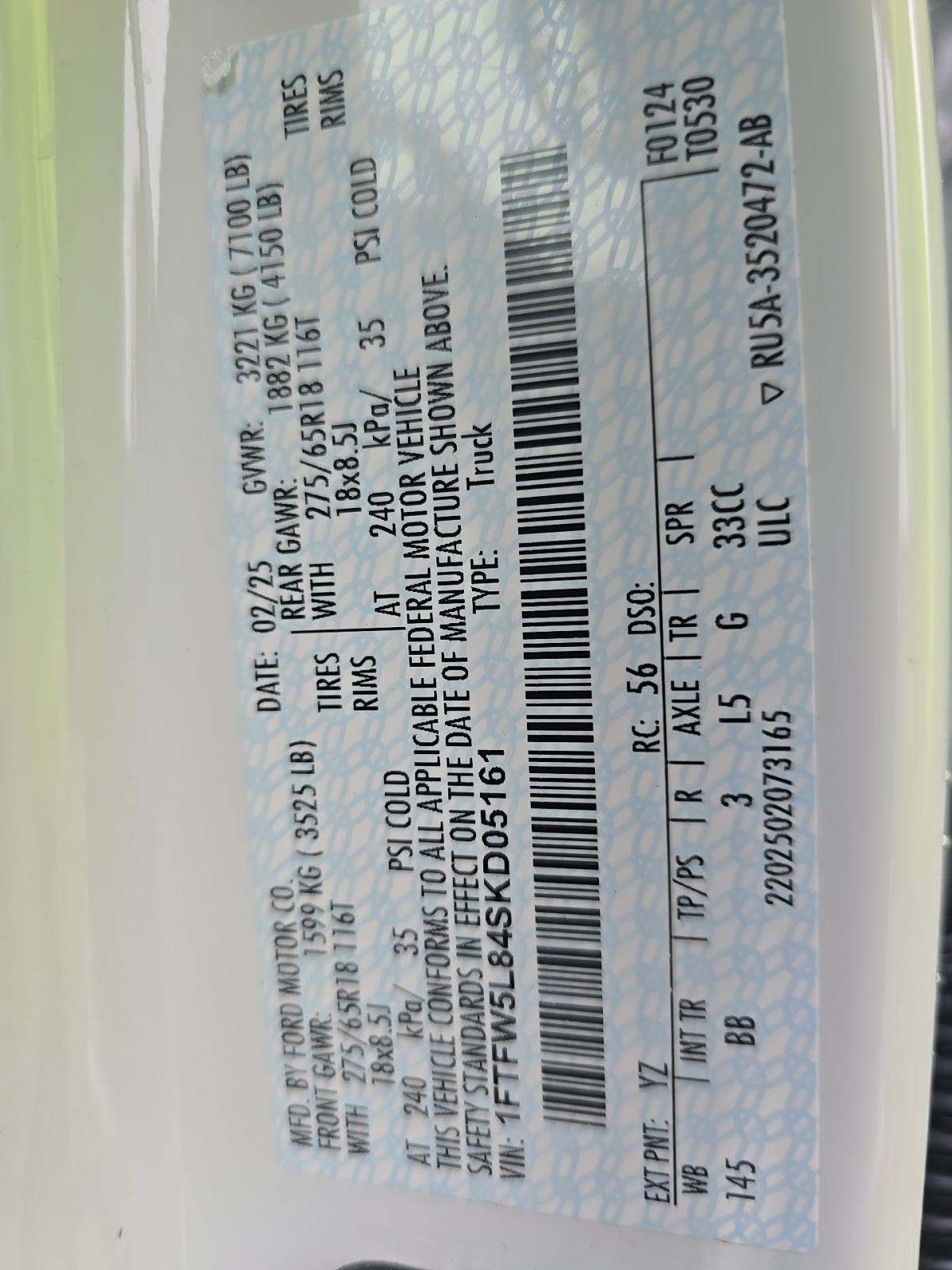 2025 Ford F-150 Lariat AWD