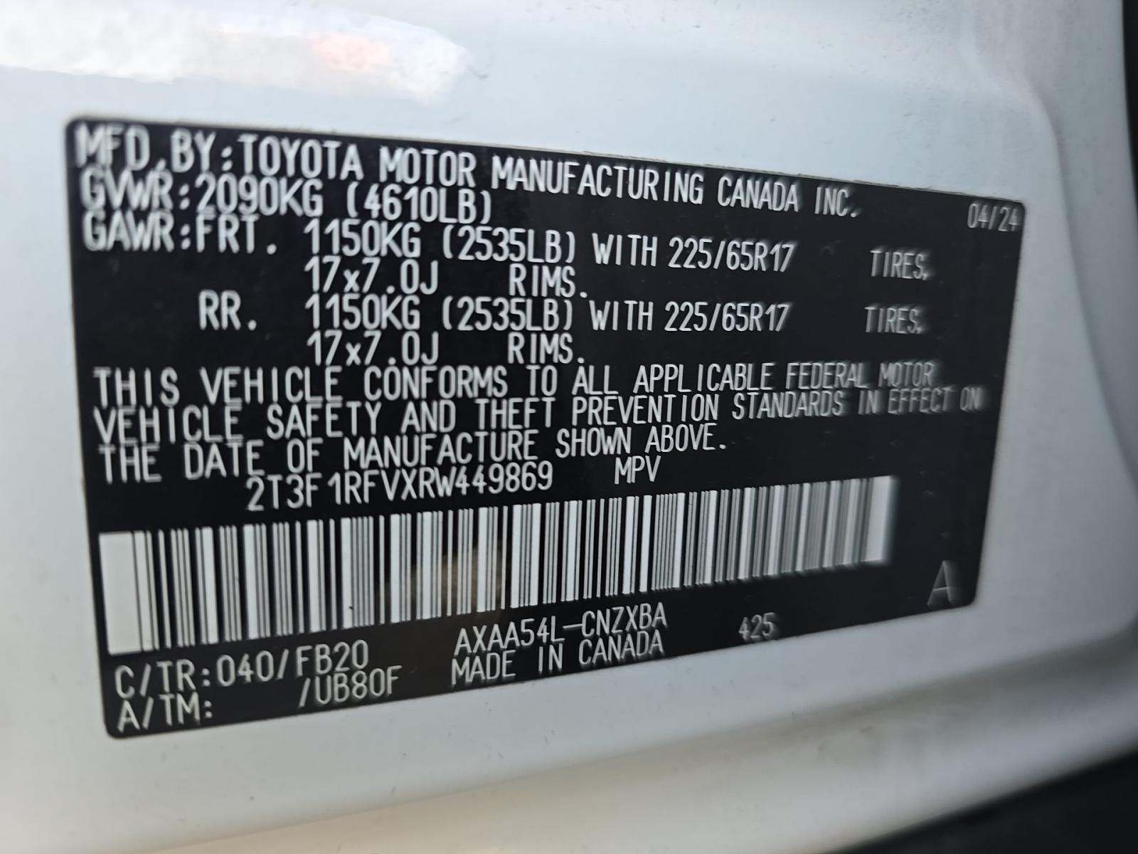 2024 Toyota RAV4 LE AWD