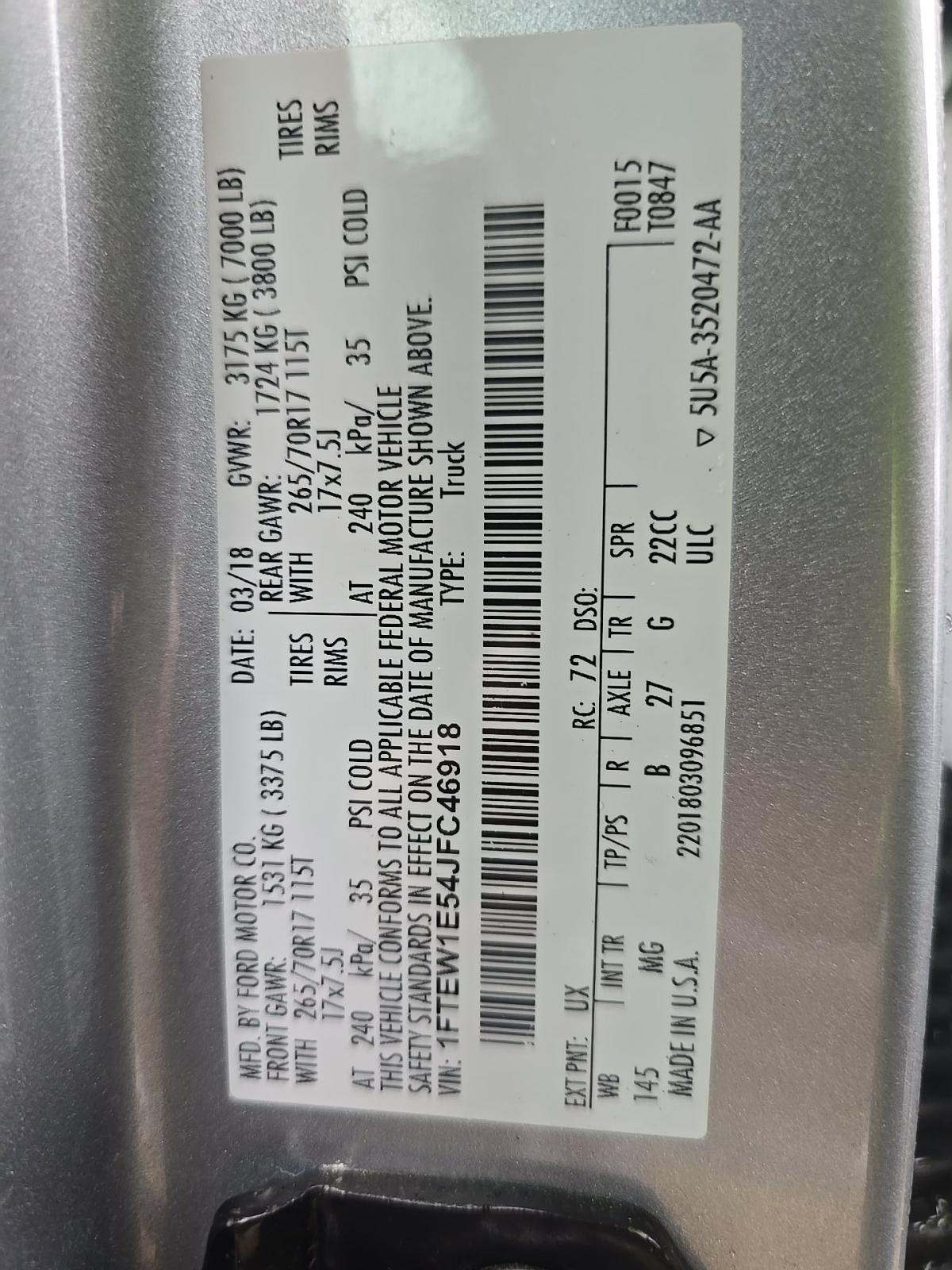 2018 Ford F-150 XLT AWD