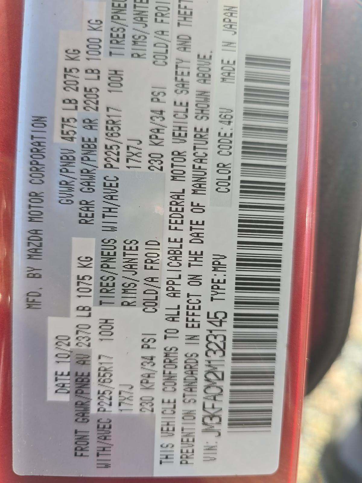 2021 MAZDA CX-5 Touring FWD