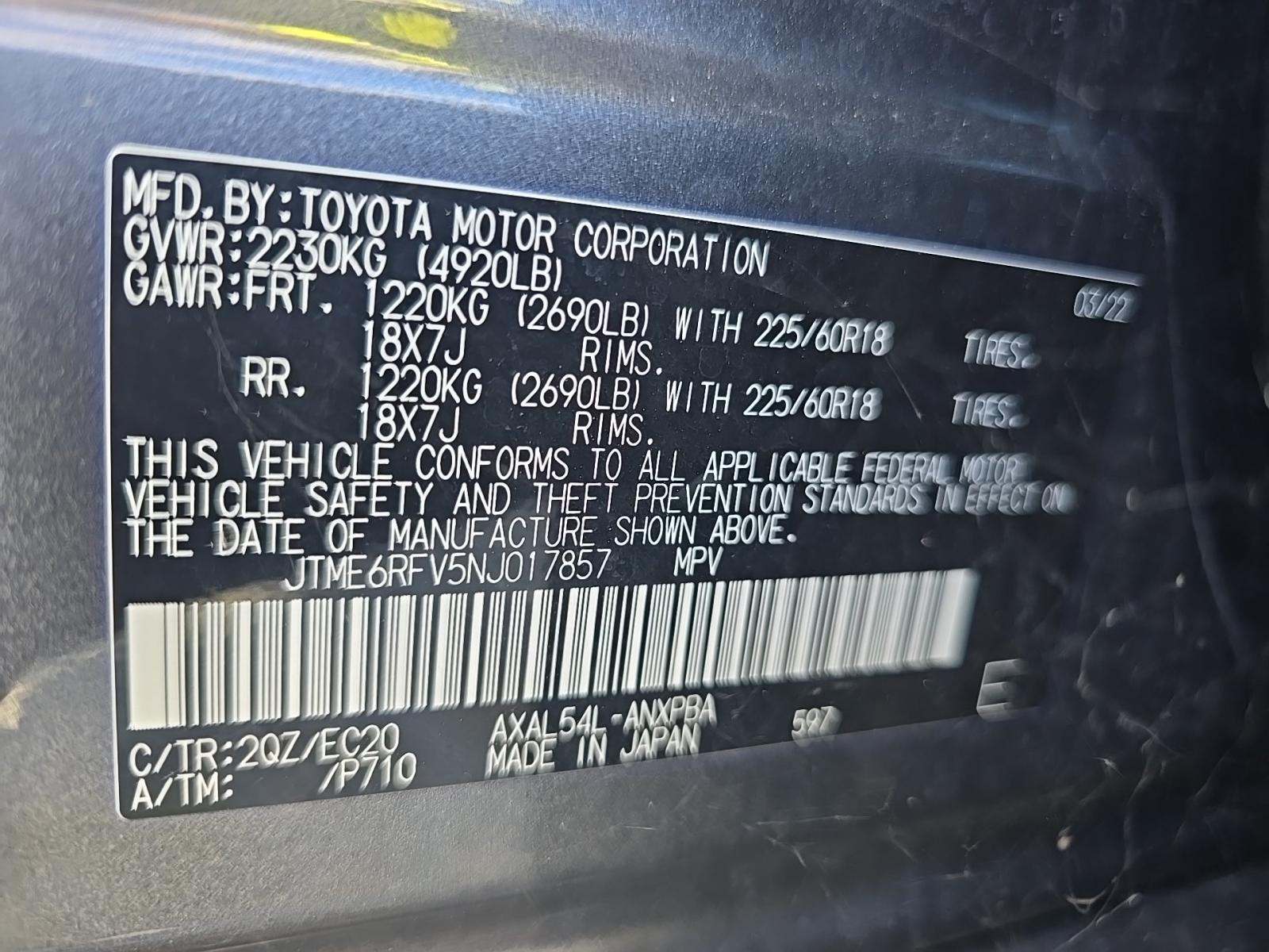 2022 Toyota RAV4 Hybrid XSE AWD