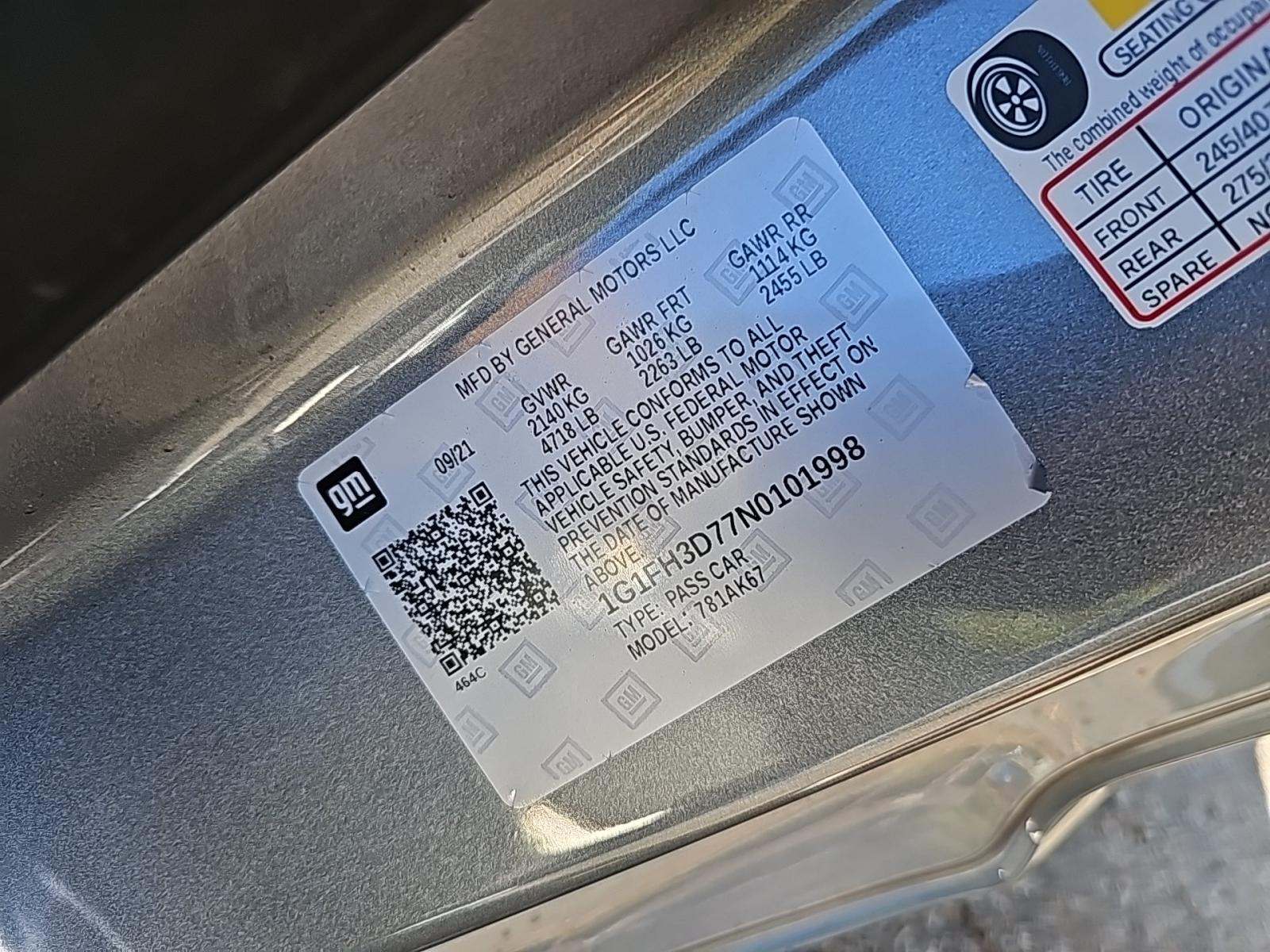 2022 Chevrolet Camaro 2SS RWD