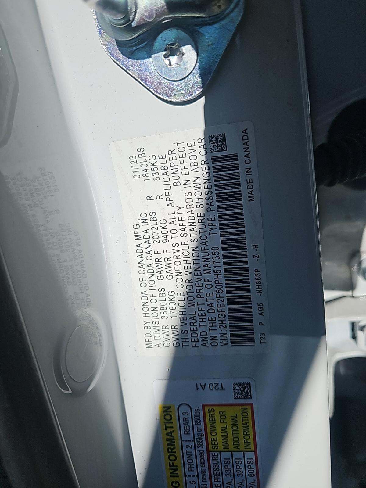 2023 Honda Civic Sport FWD