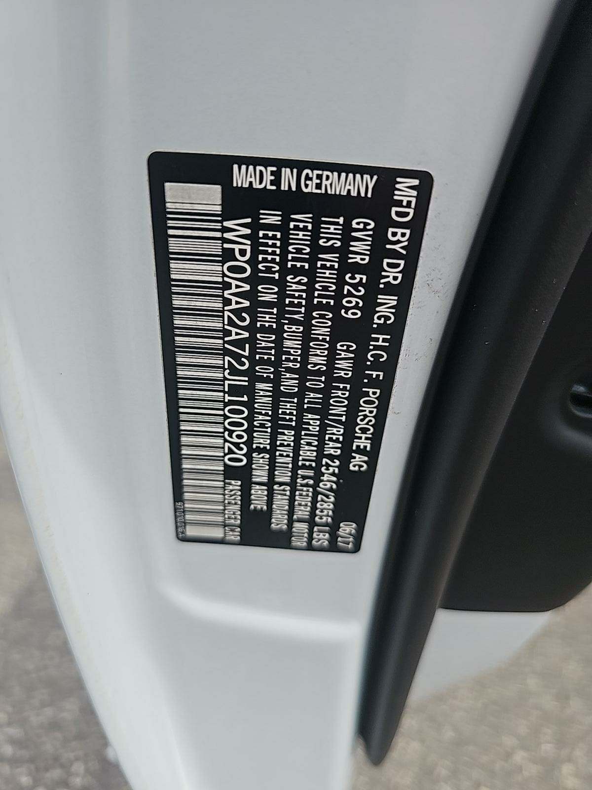 2018 Porsche Panamera Base RWD