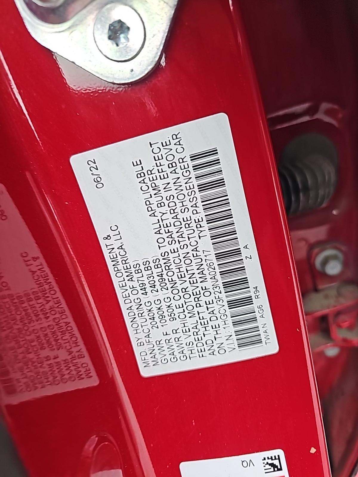 2022 Honda Accord Hybrid Sport FWD