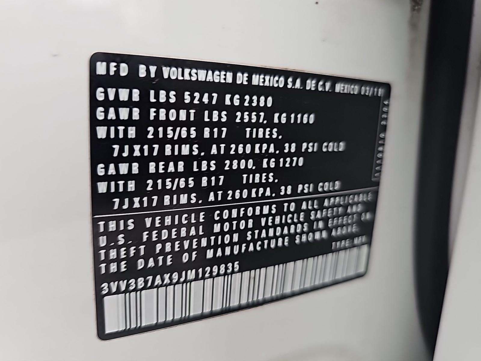 2018 Volkswagen Tiguan 2.0T SE FWD