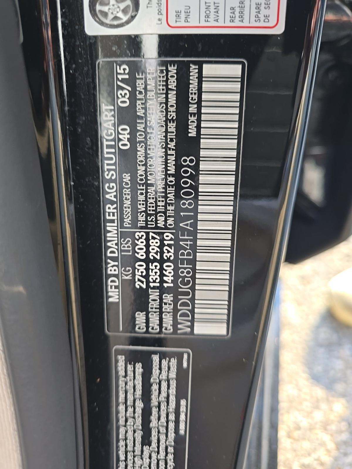 2015 Mercedes-Benz S-Class S 550 AWD