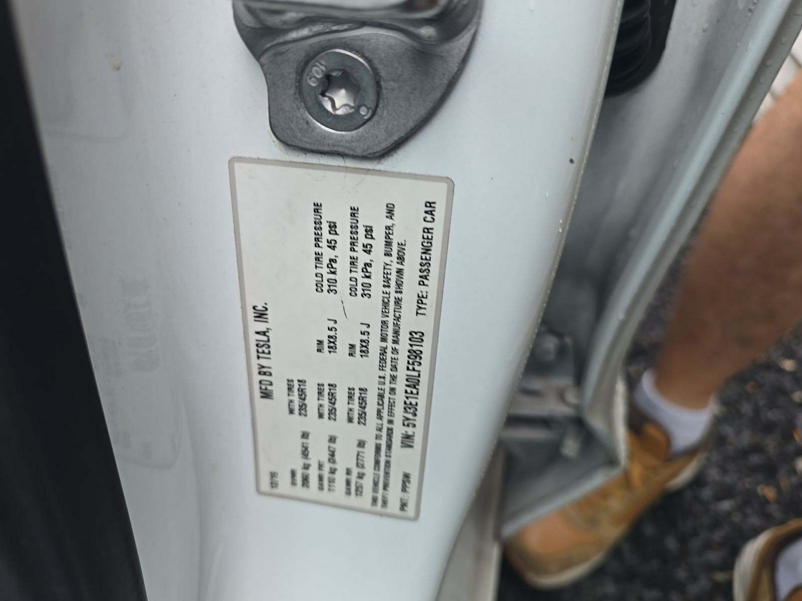 2020 Tesla Model 3 Standard Range Plus RWD