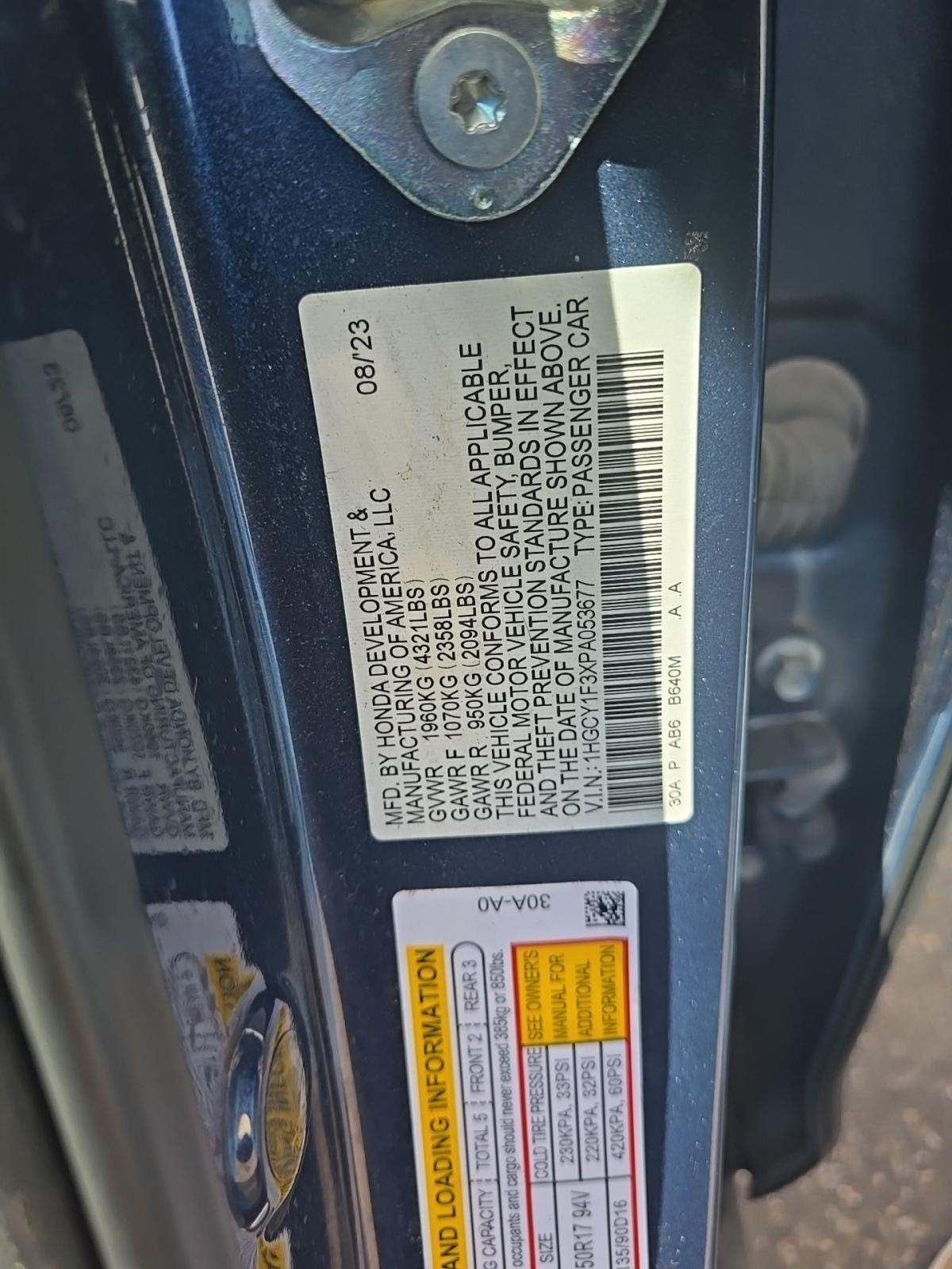 2023 Honda Accord EX FWD