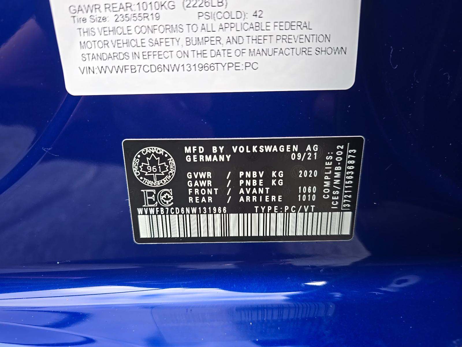 2022 Volkswagen Golf R AWD