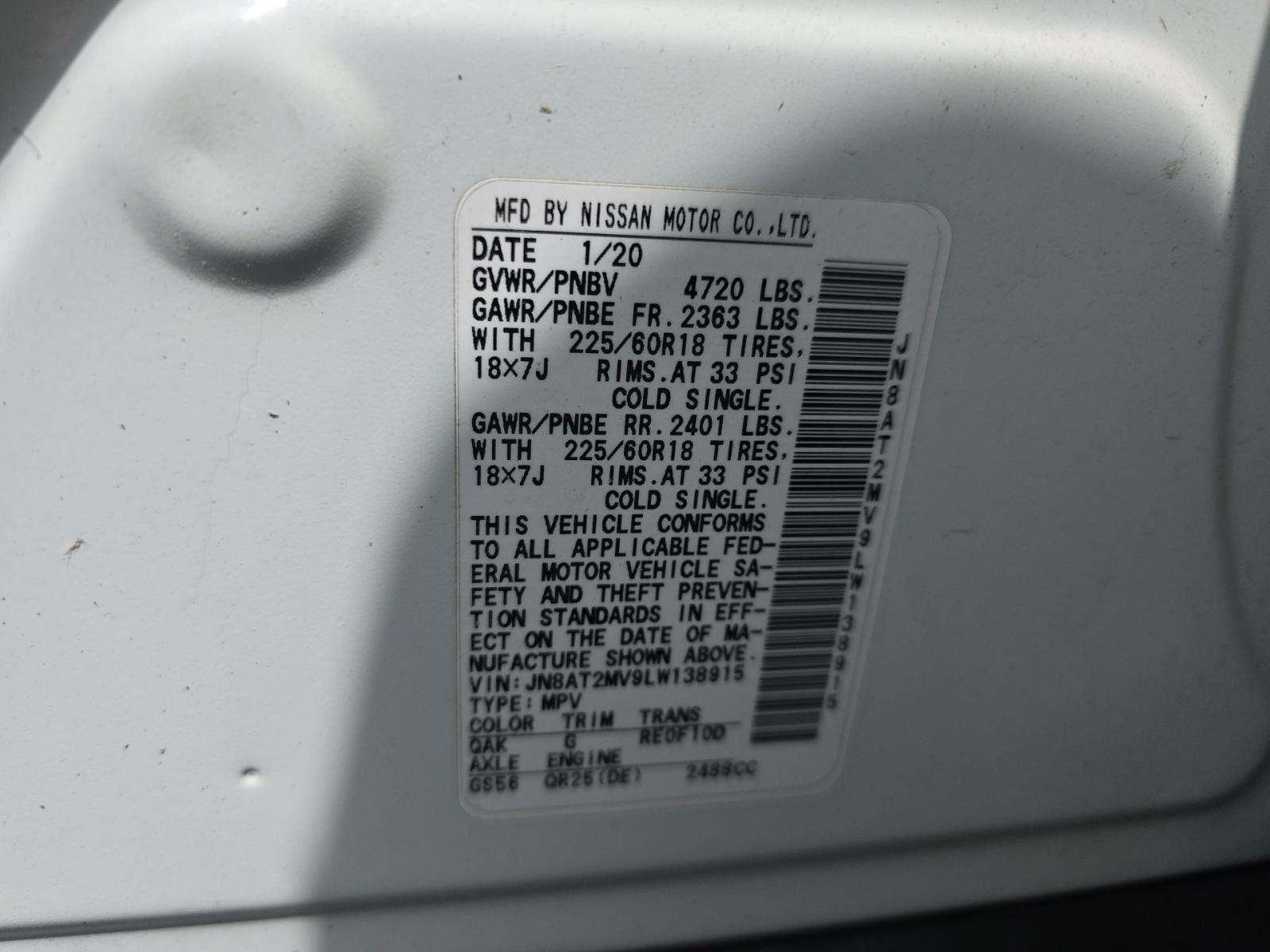 2020 Nissan Rogue SV AWD
