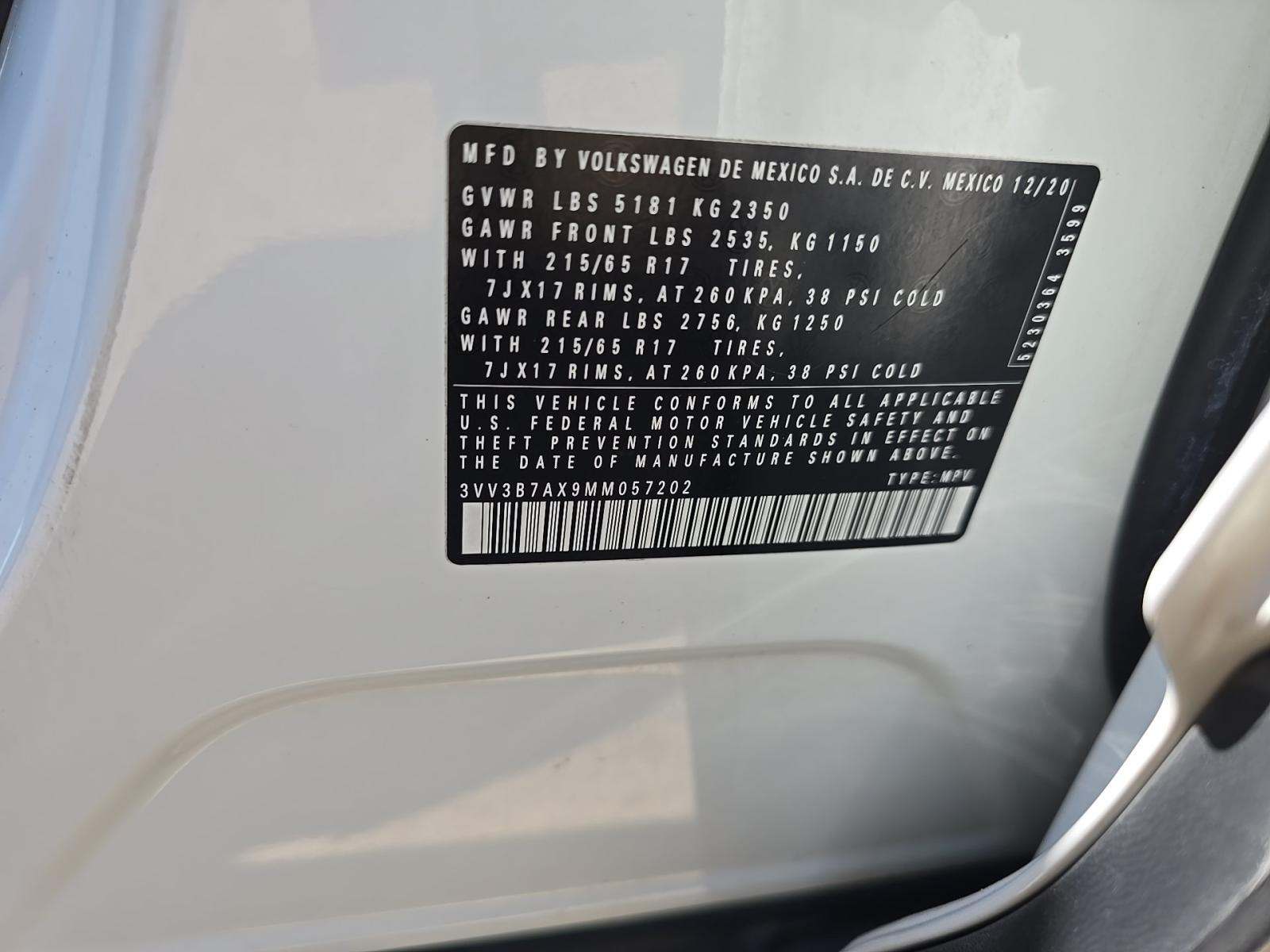 2021 Volkswagen Tiguan 2.0T SE FWD