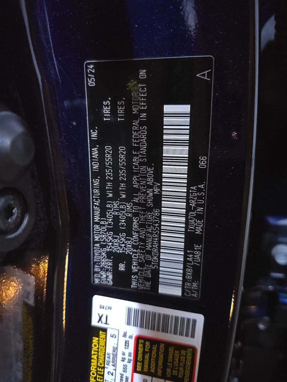 2024 Toyota Highlander Platinum FWD