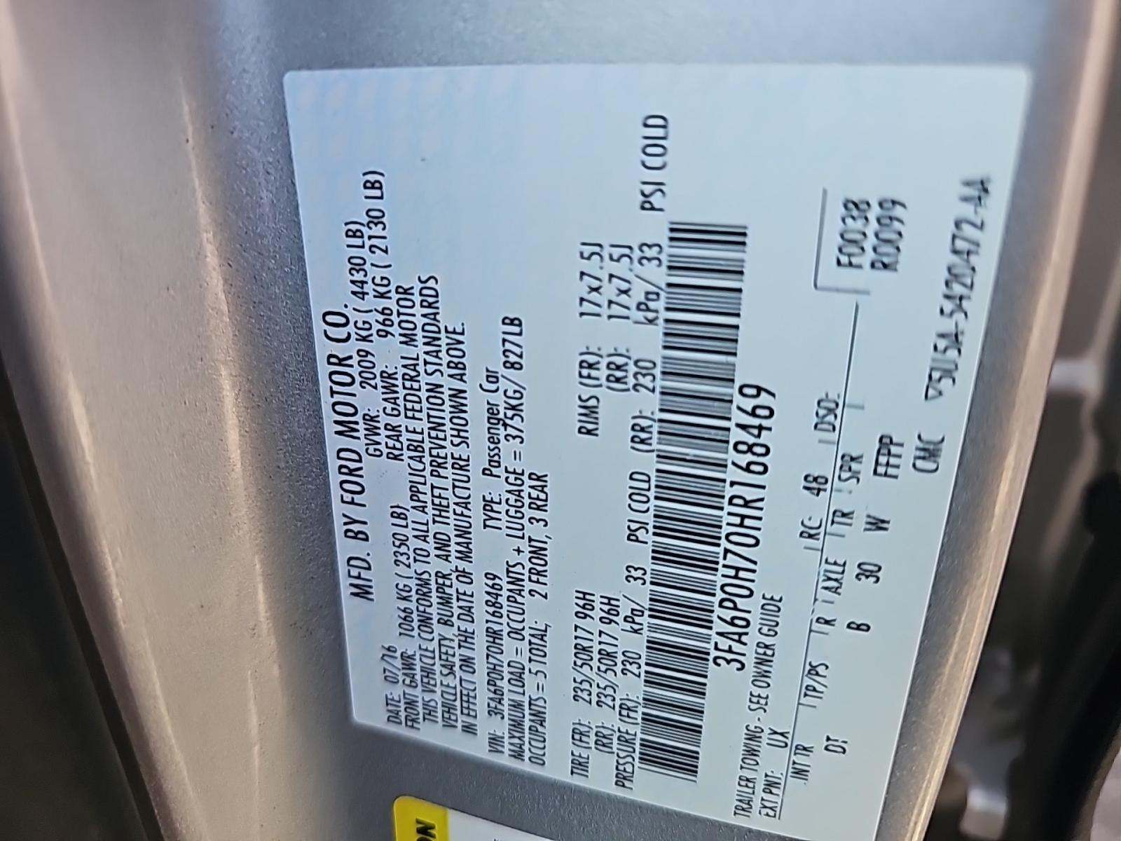 2017 Ford Fusion SE FWD