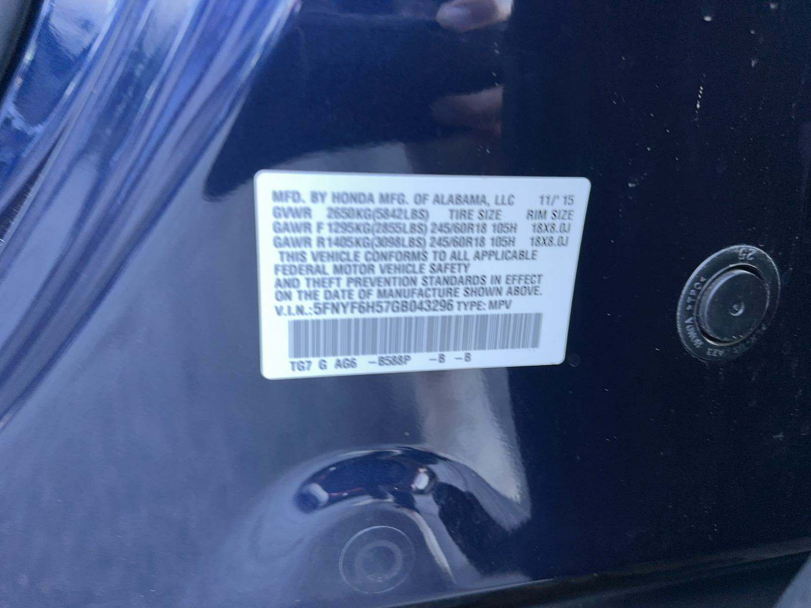 2016 Honda Pilot EX-L AWD