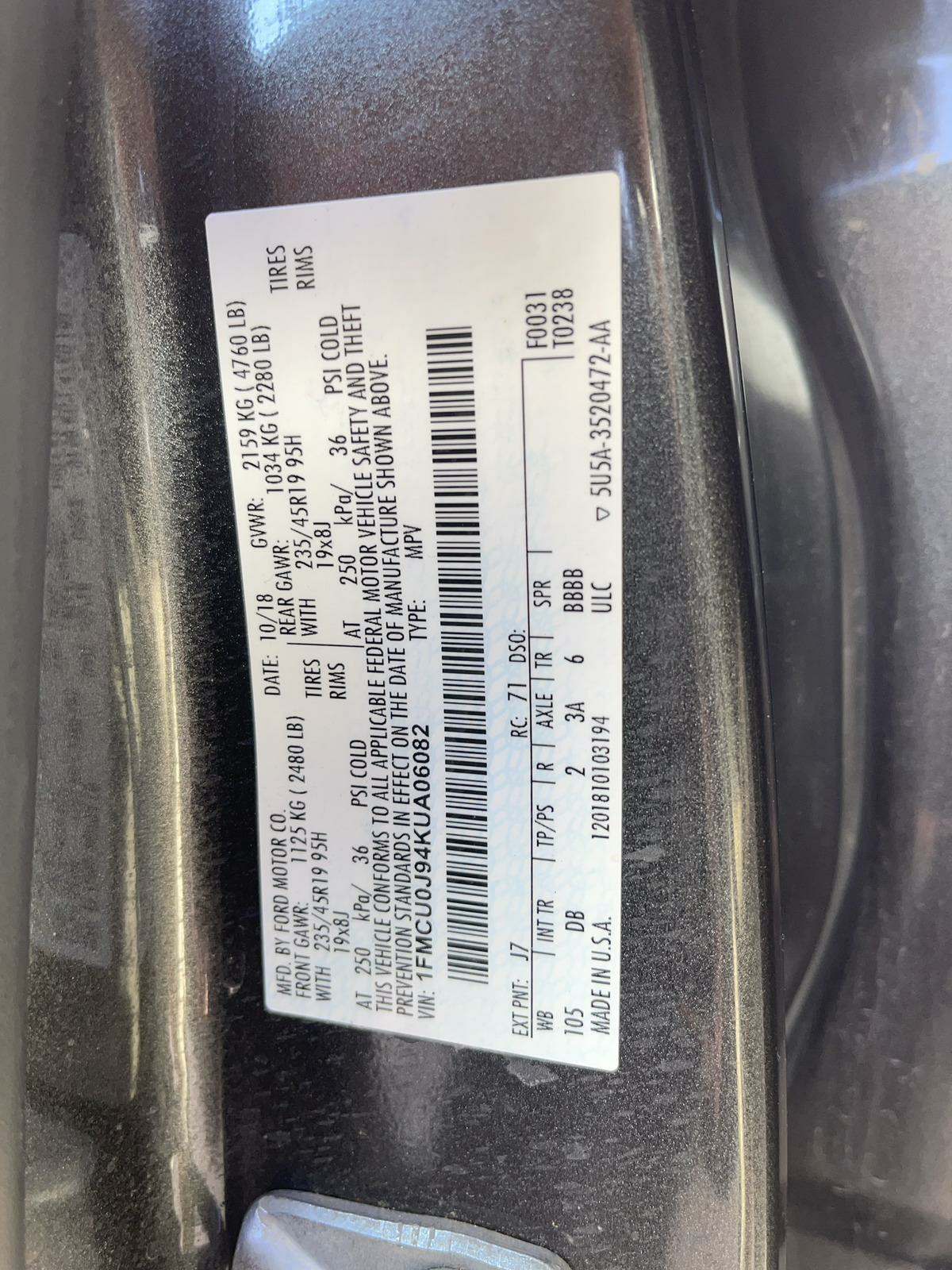 2019 Ford Escape Titanium FWD