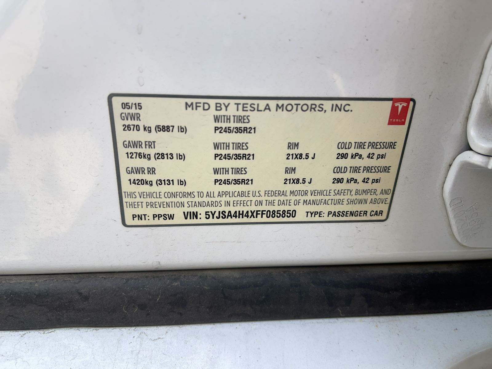 2015 Tesla Model S P85D AWD