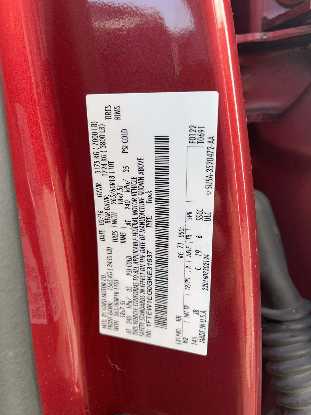 2016 Ford F-150 XLT AWD