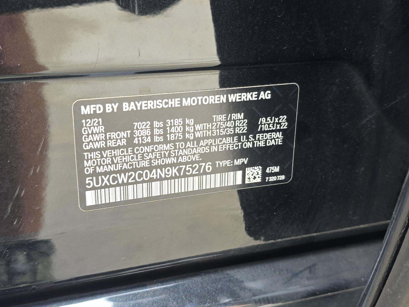 2022 BMW X7 xDrive40i AWD