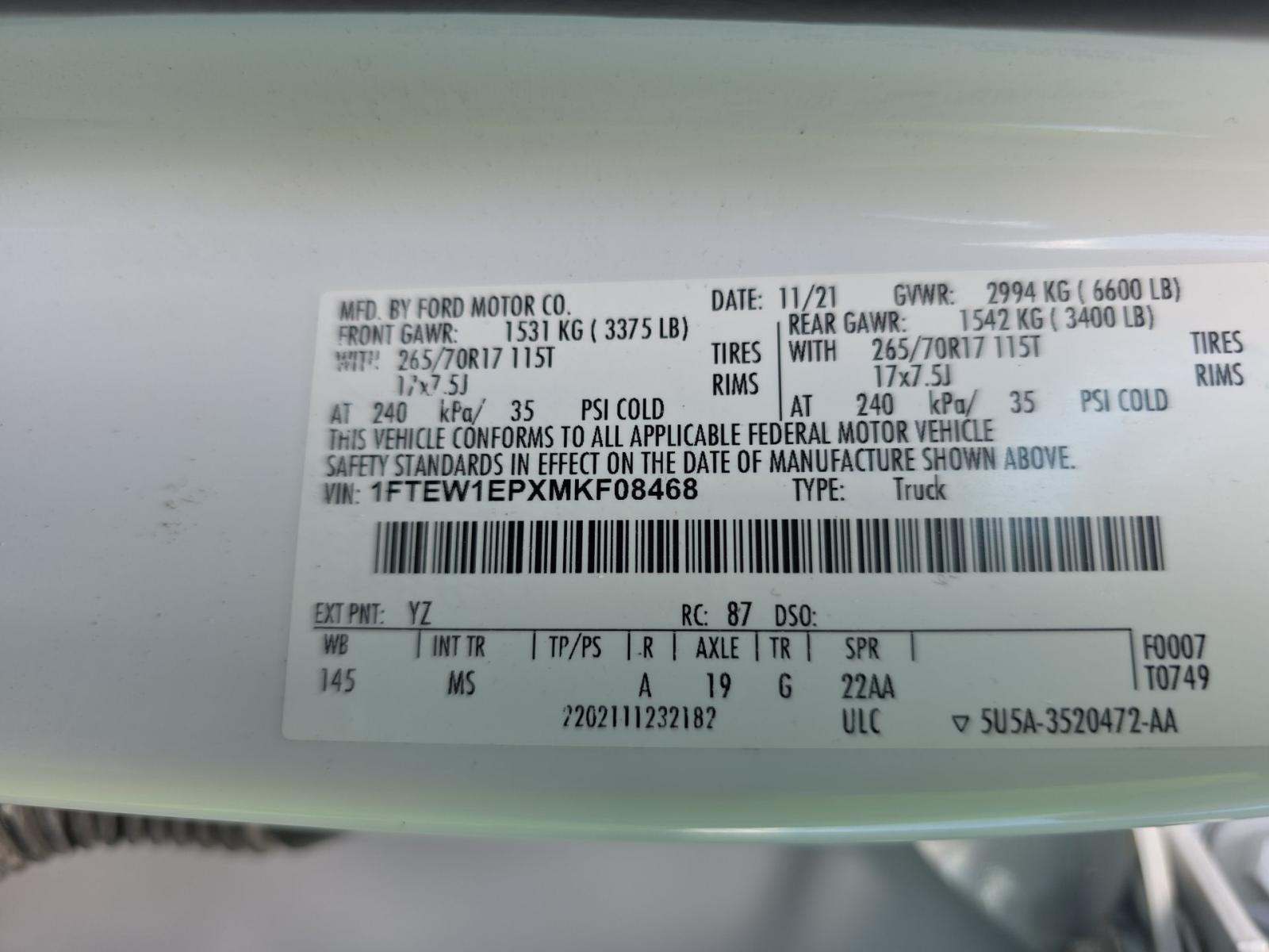 2021 Ford F-150 XLT AWD